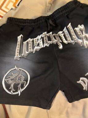 Lost Hills Dandy Sweat Shorts Faded Black / White Size L Used - Good